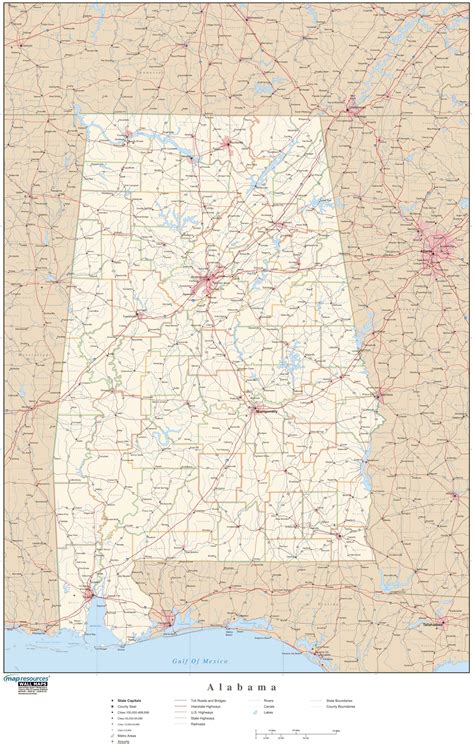 Alabama County Map With Cities And Roads