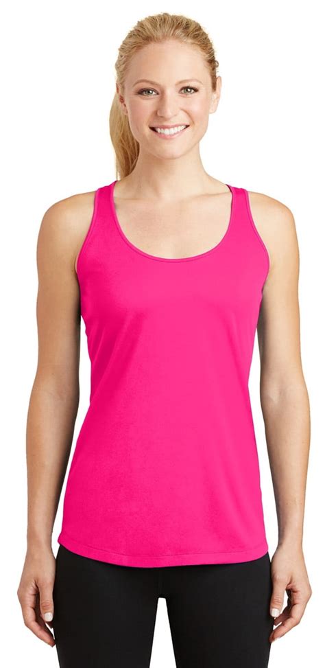 Sport-Tek - Sport-Tek Women's Racerback Tank Top_Neon Pink_Large ...