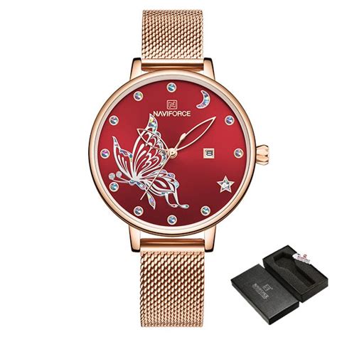 Naviforce Vrouwen Horloges Luxe Reloj Vlinder Horl Vicedeal