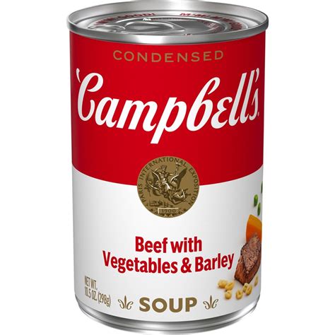 Campbells Condensed Beef With Vegetables And Barley Soup 10 5 Ounce Can