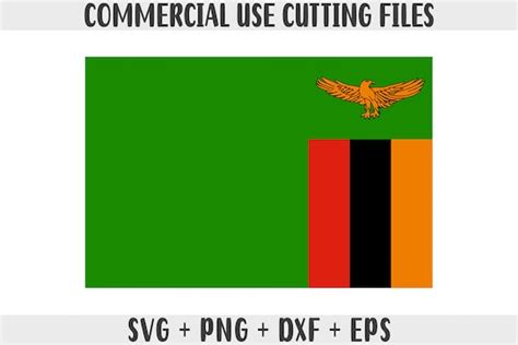 Zambia Flag SVG Original Colors Zambia Flag Png Commercial - Etsy