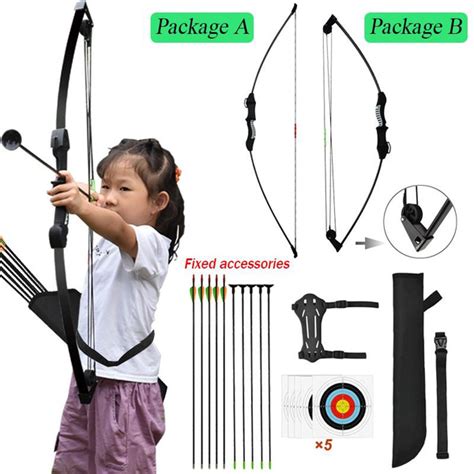 Youth Outdoor Bow And Arrow Beginner Archery Set Bow And Arrow Shooting