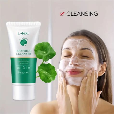 Laikou Tea Tree Cleanser 50g Ácido Salicílico Control De Aceite Limpiador Calmante Para El Acné