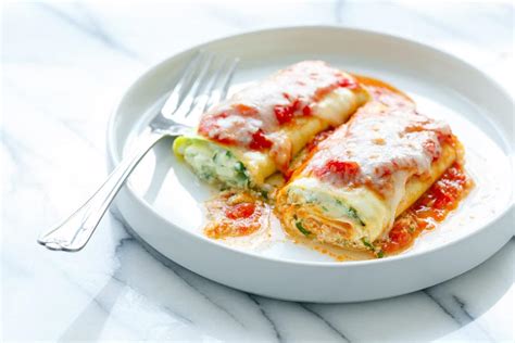 Zucchini Lasagna Rolls With Spinach Ricotta Filling Love And Olive Oil