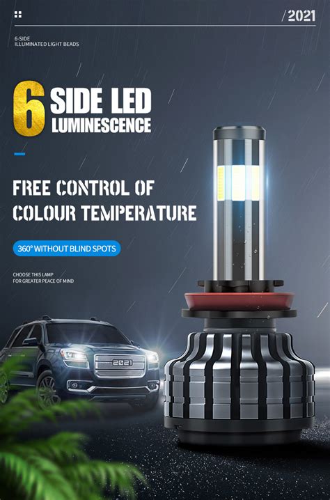 High Quality 6sides H7 Led Bulb 120w 360 Degree Super Bright Car