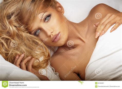 Portrait Of Blonde Woman Stock Image Image Of Elegant 92492891