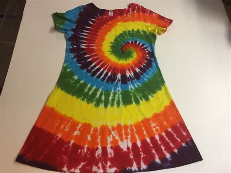 Tie Dyed Dress Rainbow Spiral Plus Sizes