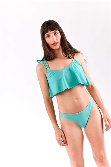Bikini Volado Verde Lumiére