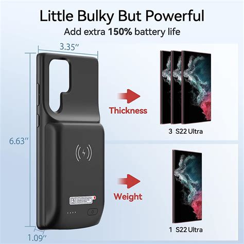 Buy Newdery Galaxy S22 Ultra Battery Case 10000mah Qi Wireless