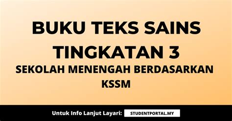 Buku Teks Sains Tingkatan 3 Sekolah Menengah Kssm