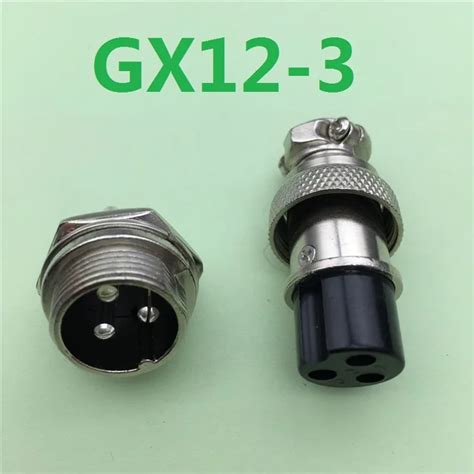 1pcs Gx12 3 Pin Male And Female 12mm Wire Panel Connector Aviation Plug