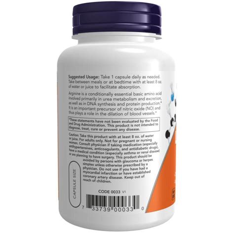 L Arginine 700 Mg 180 Veg Caps NOW Foods Bardolino Nl