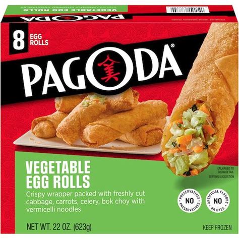 Pagoda Vegetable Egg Roll 22 Ounce 8 Per Case