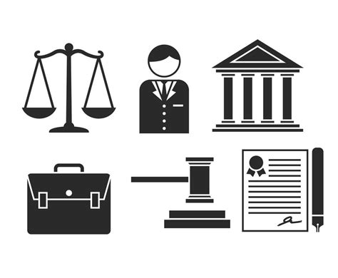 Lawyer Vector Icon Set Vector Art And Graphics