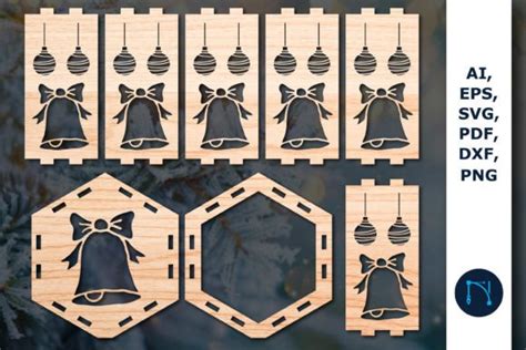 Laser Cut Christmas Lantern Svg Bundle Graphic By Ngised Creative Fabrica