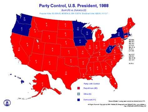 1988 Presidential Election Map