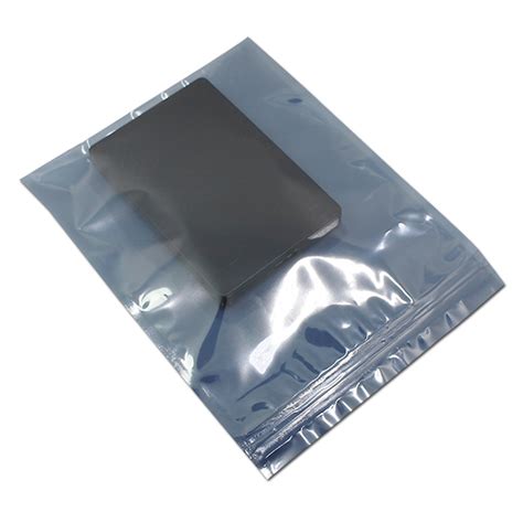 Zip Lock Transparent ESD Metalized Static Shielding Bag For Component