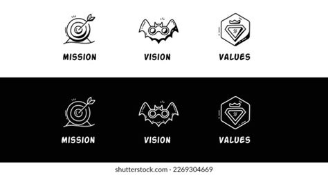 Mission Vision Values Company Core Values Stock Vector (Royalty Free ...