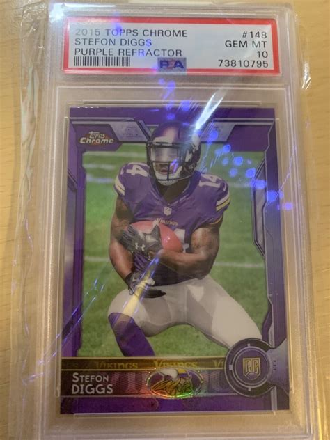 Stefon Diggs Topps Chrome Purple Refractor Price Guide