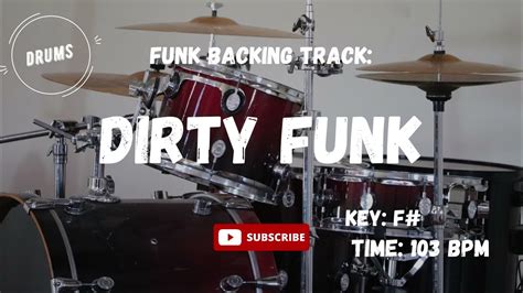 Funk Groove Backing Track Drums Jam Youtube