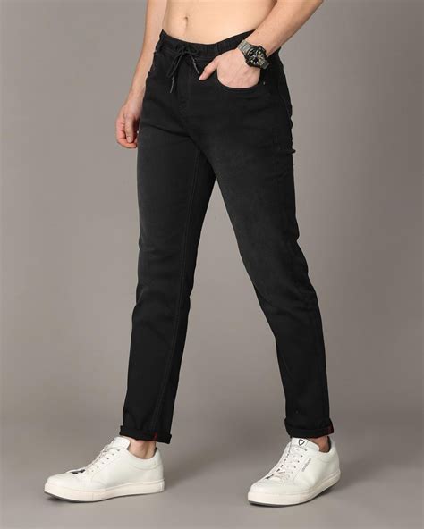 Buy Men S Black Slim Fit Jeans For Men Black Online At Bewakoof