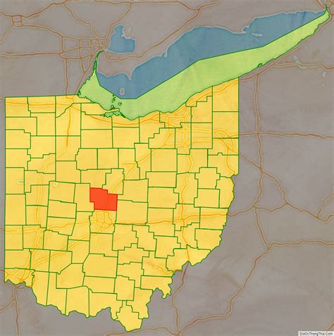 Map of Delaware County, Ohio - Thong Thai Real