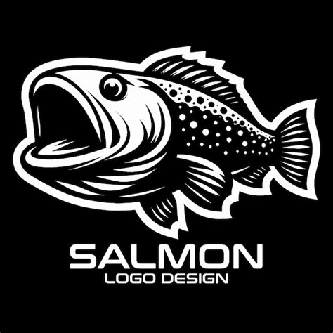 Diseño del logotipo de Salmon Vector Vector Premium