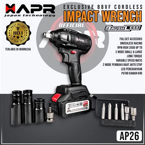 Jual Mesin Impact Wrench Cordless APR JAPAN 48S Type A88S Batrei 88V