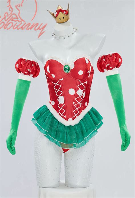 Women Sexy Princess Lingerie Set Costume Ruffles Corset Top And Thong With Pantyhose And