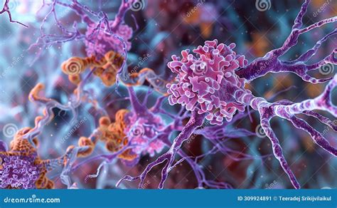 Neurons With Dendrites Affected By Amyloid Plaques In Alzheimer S