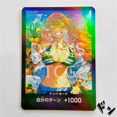 Customized Don Card With Foil One Piece Card Game Custom DON Nami