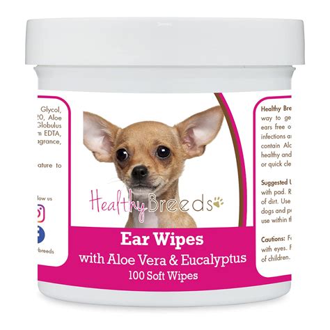 Healthy Breeds Chihuahua Ear Cleaning Wipes with Aloe Eucalyptus for Dogs 100 Count - Walmart.com