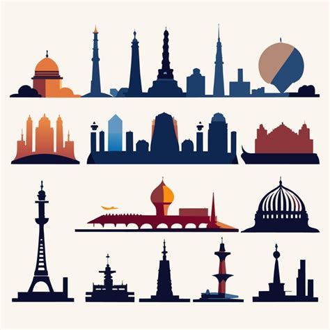 Premium Vector Vector Eps Collection Of World Landmark Diversity