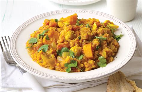 Red Lentil Dhal With Cauliflower And Pumpkin Healthy Food Guide