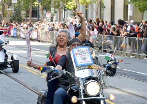 Partiipants In The Th Annual San Francisco CA Gay Pride Parade Going Up Market Street