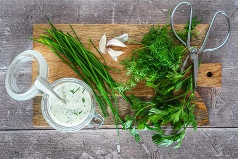 Ranch Dressing Cremet Og Syrlig Dip Eller Dressing