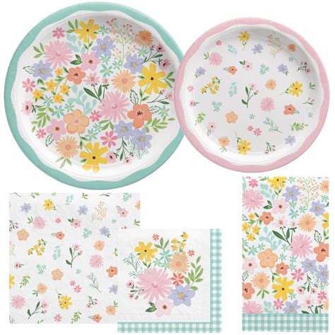 Springtime Blooms Paper Plates And Napkins Party At Lewis Elegant