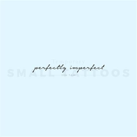 Perfectly Imperfect Tattoo - Etsy