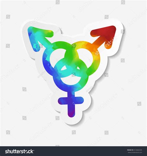 「gender Identity Icon Bisexual Symbol Sticker」のベクター画像素材（ロイヤリティフリー