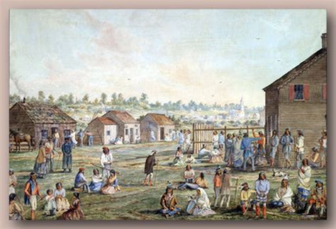 Metis Settlement Manitoba Canada Circa 1870 By William Wallace