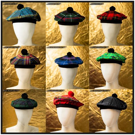 Unisex Winter Beret Hats In Many Tartans Scottish Etsy Uk