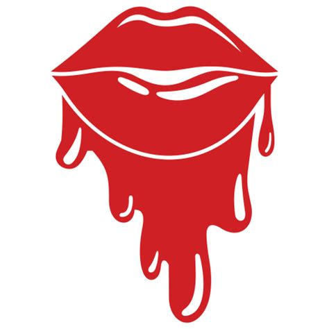 Red Dripping Lips Svg Biting Lips Svg Cut File Download  Png