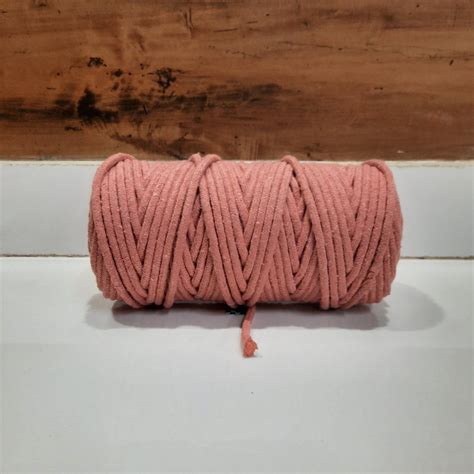 Mm Braided Macrame Cotton Cord Peach Color Packaging Type Roll At Rs