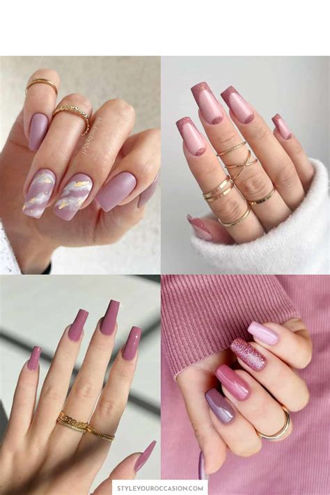 Stunning Mauve Nails With A Youthful Feminine Vibe