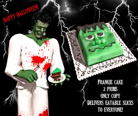 Second Life Marketplace - Halloween cake- Halloween Frankenstein cake ...