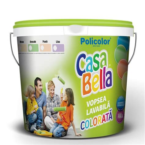 Vopsele Lavabile Casabella Vopsea Lavabila Colorata Melon 10l