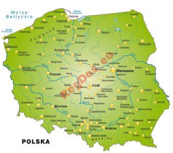 Mapa Polski Naklejka Naklejki Poland Polish Map