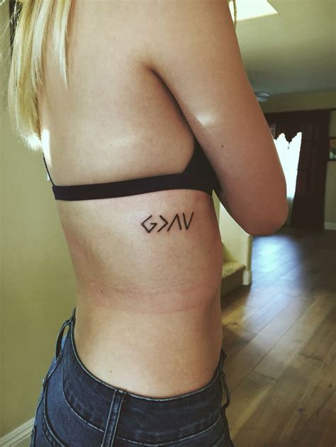 God Is Greater Than The Highs And The Lows Rib Tattoos For Women