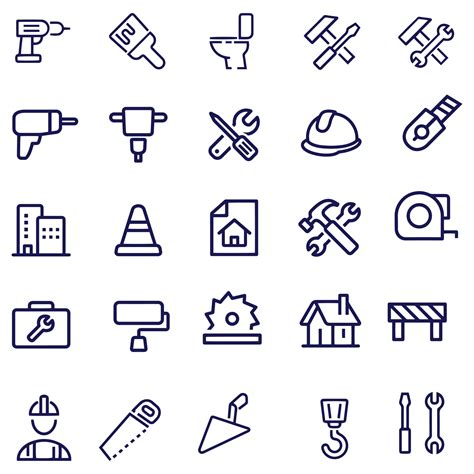 Construction icons vector design 6964325 Vector Art at Vecteezy