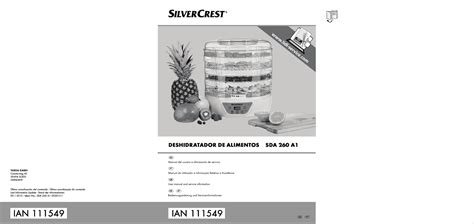 Manual De Uso SilverCrest IAN 111549 Deshidratador